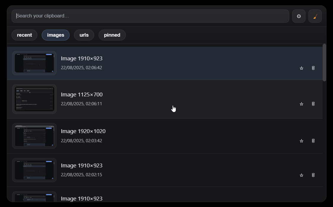 Images view
